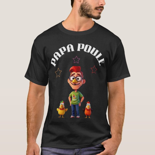 Papa poule  t shirt (Framsida)
