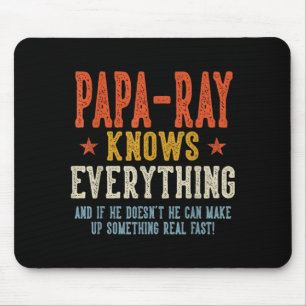 Papa-ray vet allt fars dag retro musmatta