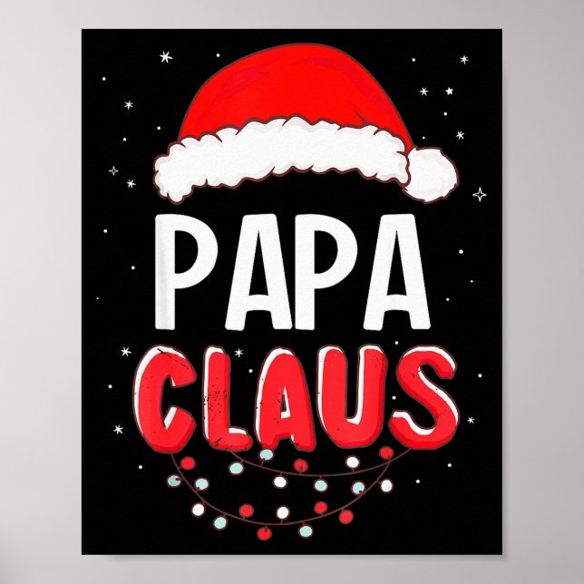 Papa Santa Claus Christmas Matching Costume  Poster (Framsidan)