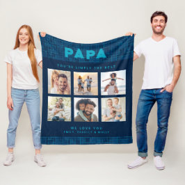 Papa Six Foto Personlig Minnessgåva Fleecefilt