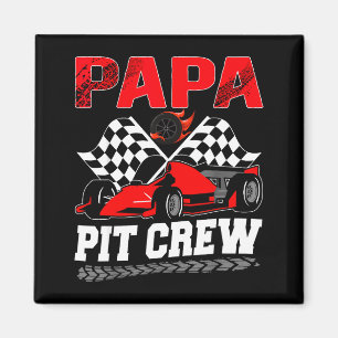 Papa T Crew Racing Familj Racingbil Födelsedags Po Magnet
