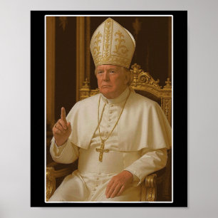 Papa Trump Vatikan Kyrka Påve Trump Roligt Kristi Poster