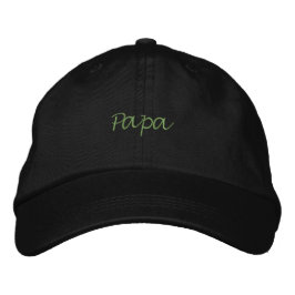 Papa Tryckt Namn Svart Färg stilig Pappamössa Broderad Keps
