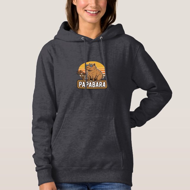 PAPABARA Retro Capybara Pappa Vektor Design_1 T Shirt (Framsida)