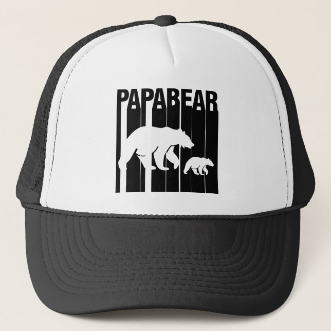 Papabjörn Bear Far Pappa Fars dag. Keps (Framsida)