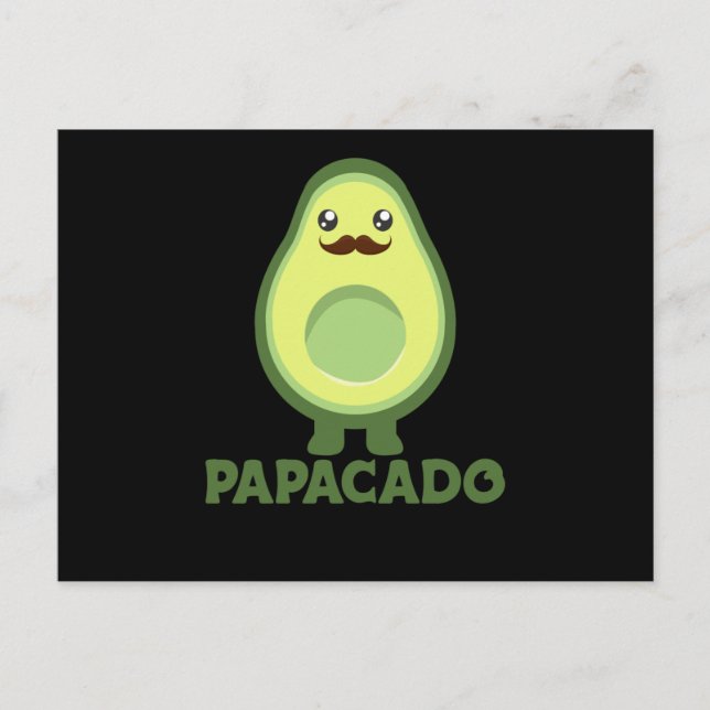 Papacado Avocado Couple Avocados Healthy Vykort (Framsida)