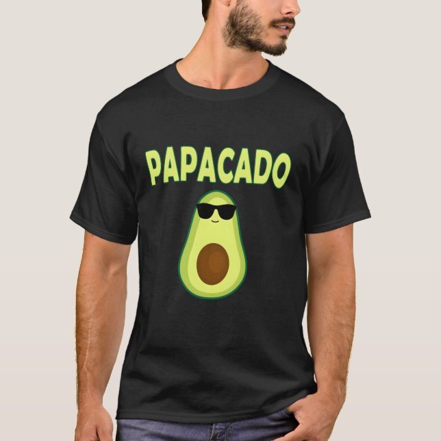 Papacado Avocado Pappa Fars dag Far Pappa T Shirt (Framsida)