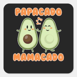 Papacado mamacado make Familycado Fyrkantigt Klistermärke