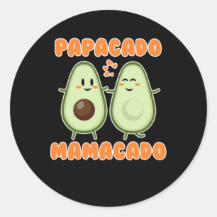 Papacado mamacado make Familycado Runt Klistermärke