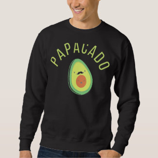 Papacado och Avocado Far med barn Lång Ärmad Tröja