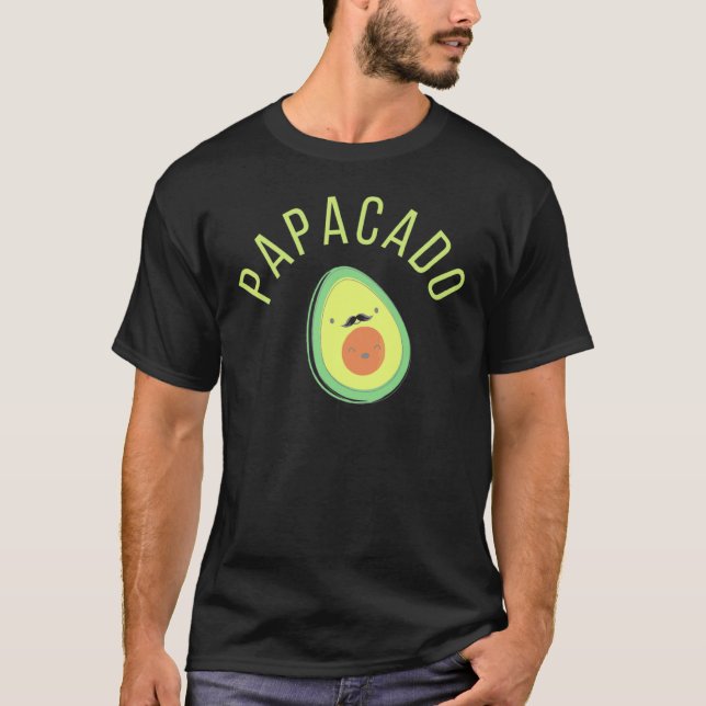 Papacado och Avocado Far med barn T Shirt (Framsida)