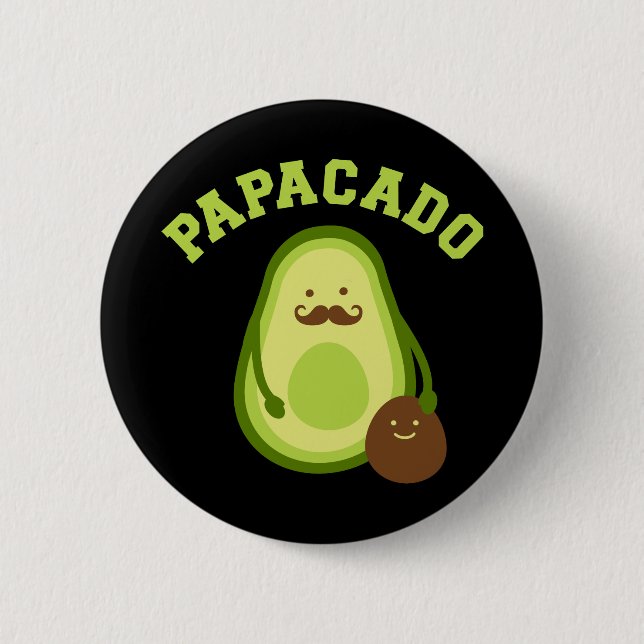 Papacado, roligt presentkort, ny pappa eller pappa knapp (Framsida)