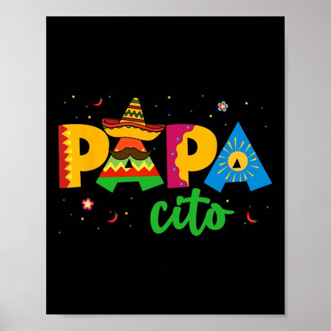 Papacito Cinco De Mayo Sombrero Manar Pappa Pappa  Poster (Framsidan)