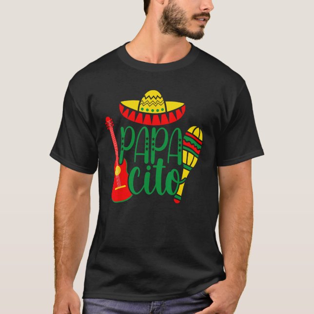Papacito Family Cinco De Mayo Matchin Couple Mexic T Shirt (Framsida)