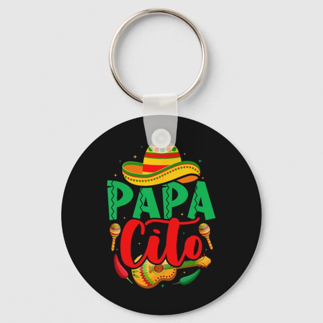 Papacito Mamacita Cinco De Mayo Rolig Matchning Fö Nyckelring (Framsida)