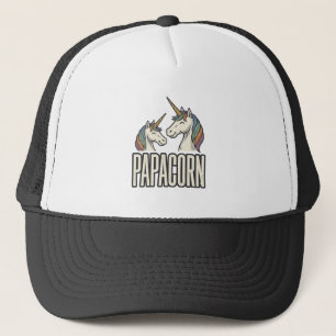 Papacorn Enhörning Pappa Vintage Gravyr T-Shirt De Keps