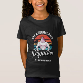 Papacorn Retro Vintage Unicorn Pappa Gym Workout T Shirt