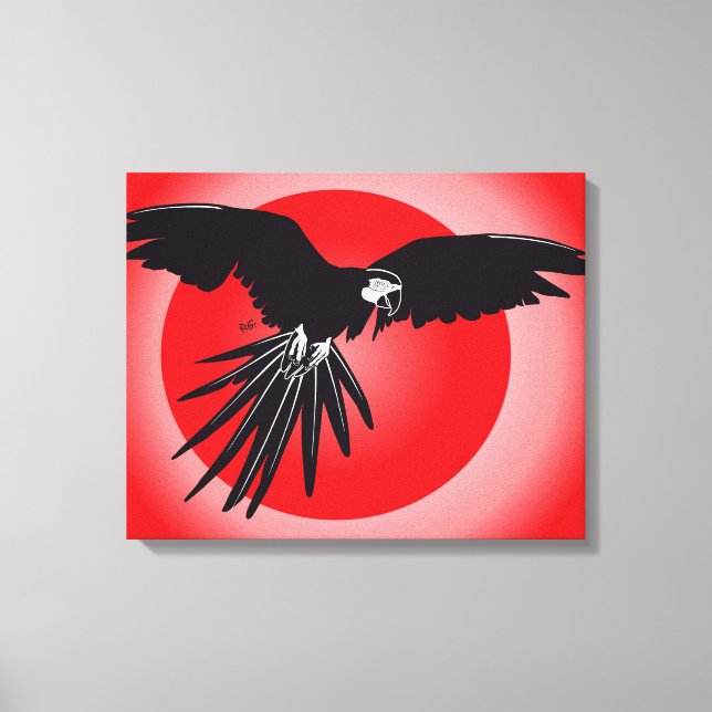 Papagei Ara Canvastryck (Framsida)