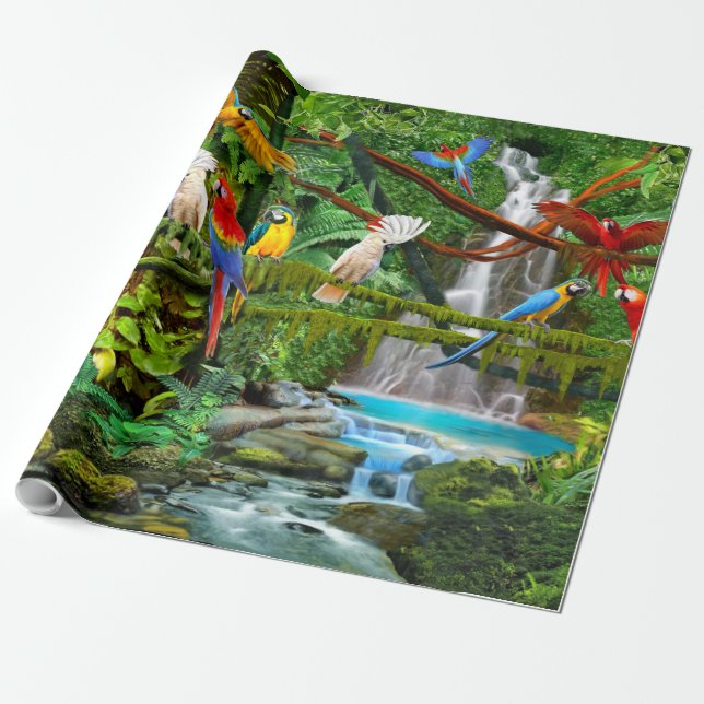 PAPAGOJER I PARADIS PRESENTPAPPER (Utrullad)