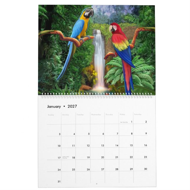 PAPAGOJFORALER KALENDER (Jan 2027)