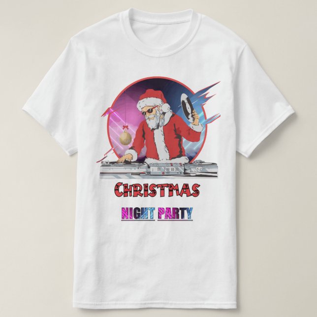 Papai Noel DJ Merry Christmas T Shirt (Design framsida)