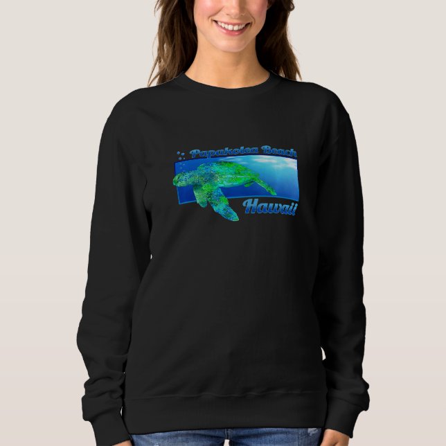 Papakolea Beach Hawaii Swimming Honu T Shirt (Framsida)