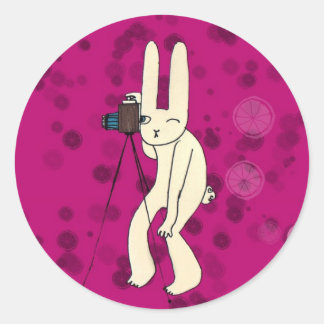 Paparazi på rosa runt klistermärke