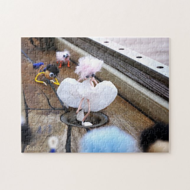 Paparazzi bij Fubby op rooster. Pussel (Horisontell)