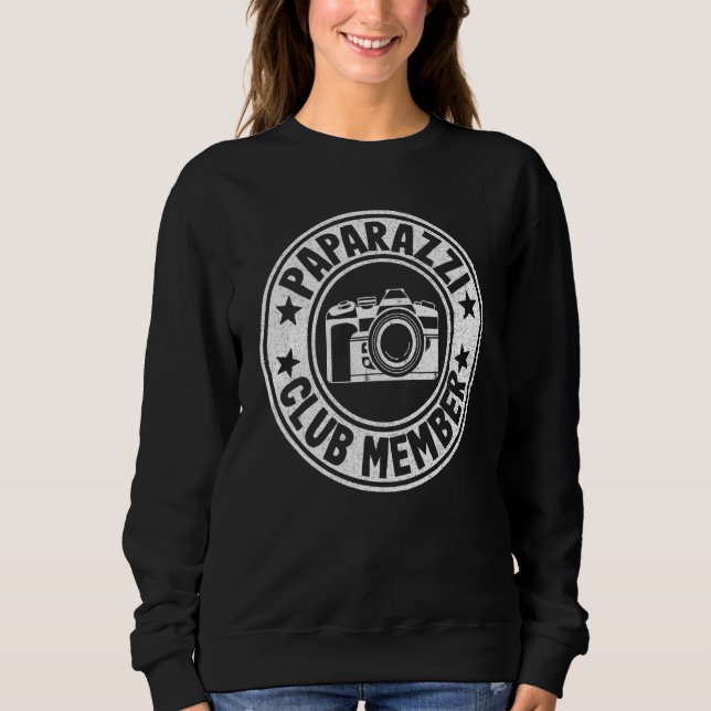 Paparazzi Club Member Photographer Camera  Photogr T Shirt (Framsida)