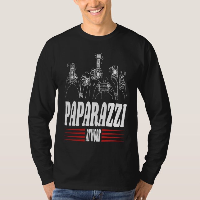 Paparazzi Work Cheerful Photography Illustration T Shirt (Framsida)