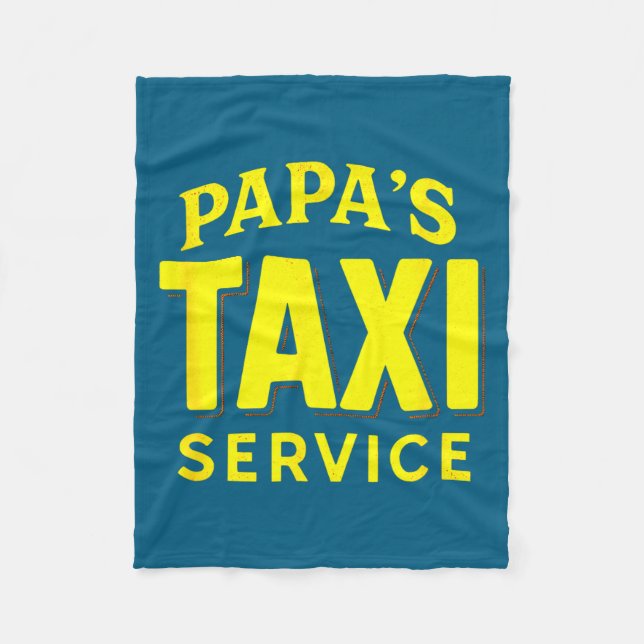 Papa's Taxi Service - Funny Dad Driver Love  Fleecefilt (Framsidan)