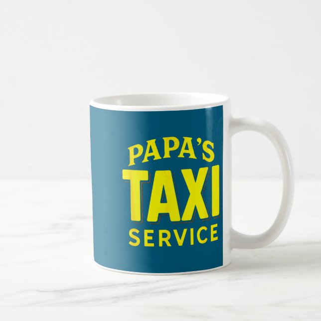 Papa's Taxi Service - Funny Dad Driver Love  Kaffemugg (Höger)