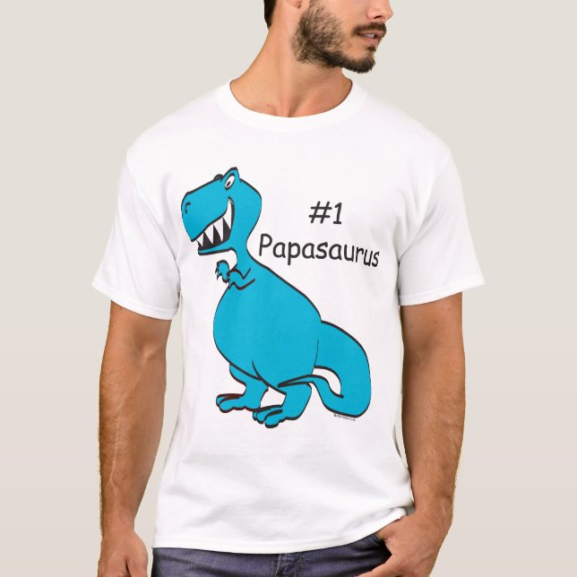 Papasaur grundläggande utslagsplats t shirt (Framsida)