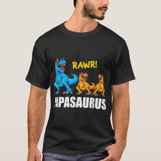 Papasaurus 2 Kids Shirt Pappa Dinosaur 2 Kids Shir T