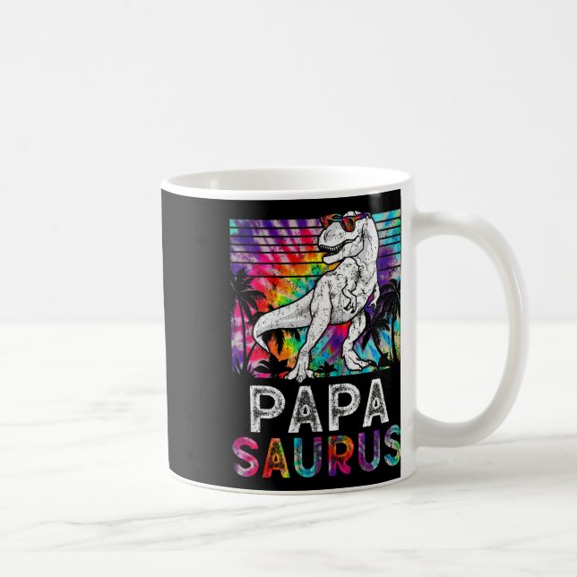 Papasaurus Dinosaur Papa Saurus Familjematchande T Kaffemugg (Höger)