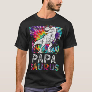 Papasaurus Dinosaur Pappa Saurus-familjen Matching T Shirt
