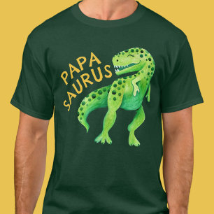 Papasaurus Dinosaur Pappa vid födelsedagspojken T Shirt