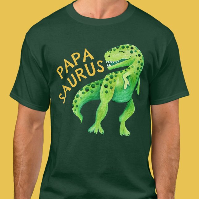Papasaurus Dinosaur Pappa vid födelsedagspojken T Shirt (Papasaurus Dinosaur Dad of the Birthday Boy T-Shirt)