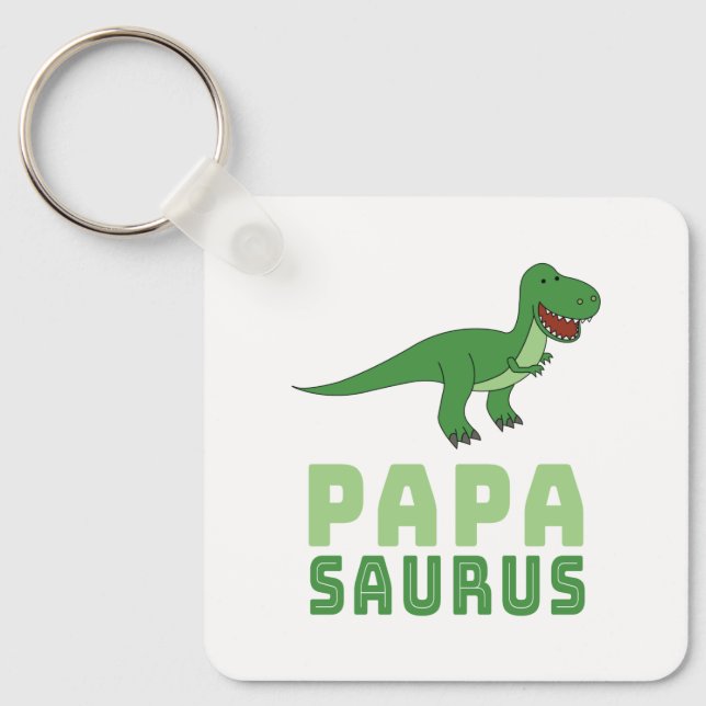 Papasaurus Dinosaur Tyrannosaurus Rex Fars dag Nyckelring (Framsida)