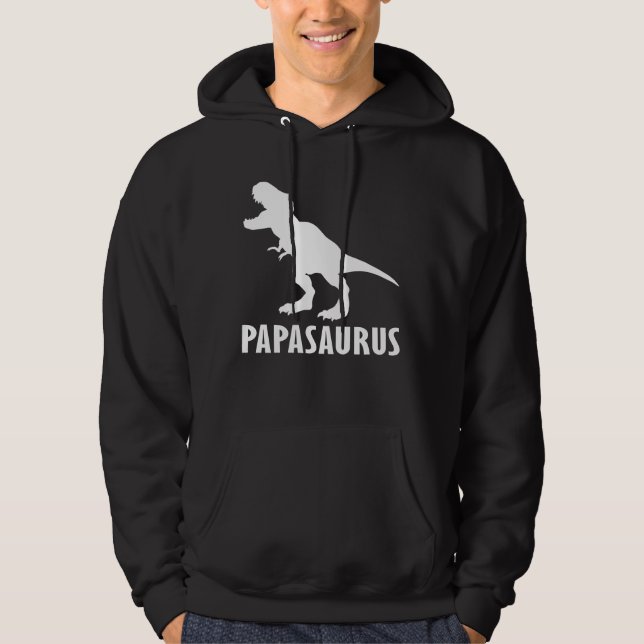 papasaurus pappa dinosauaur hoodie (Framsida)