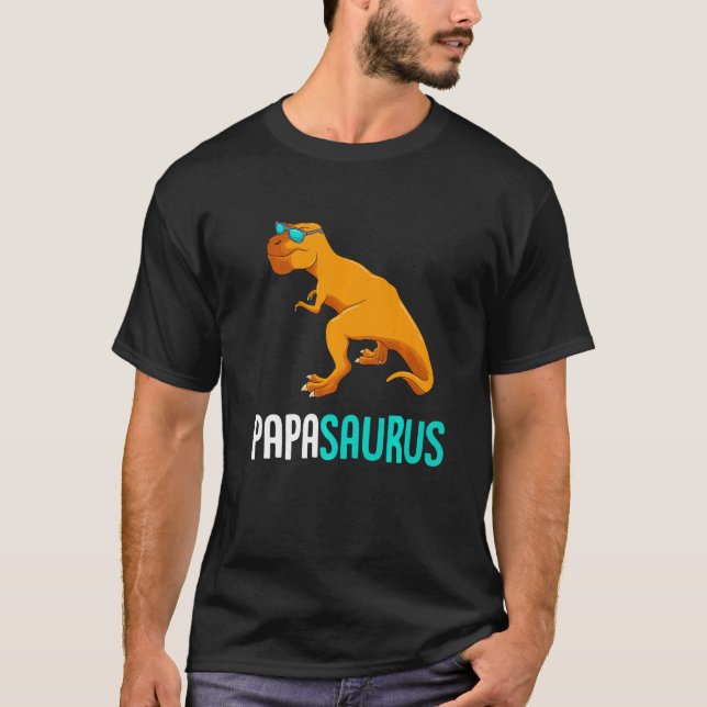 Papasaurus Pappa skall vara T Shirt (Framsida)