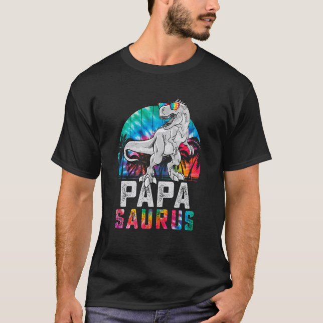 Papasaurus Rex Dinosaur PapaRex Saurus Family Matc T Shirt (Framsida)