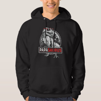 Papasaurus Rex Dinosaur Pappa Saurus Far Fami Hoodie