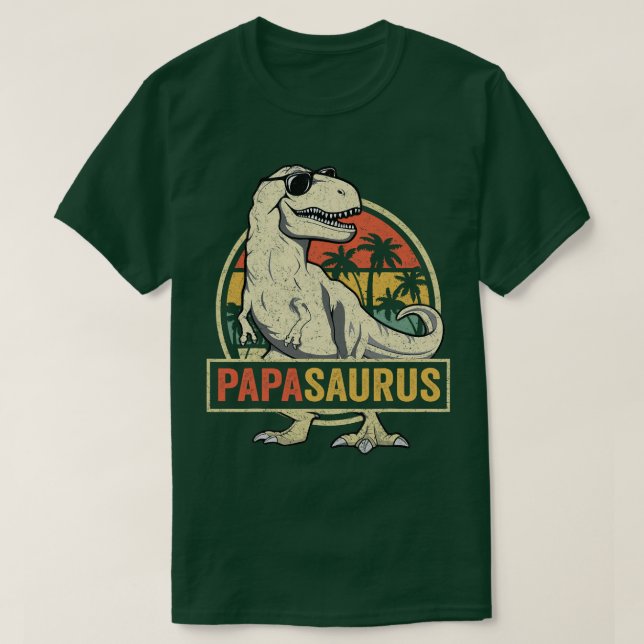 Papasaurus Rex Far Dinosaur Family Dino Pappa Sa T Shirt (Design framsida)