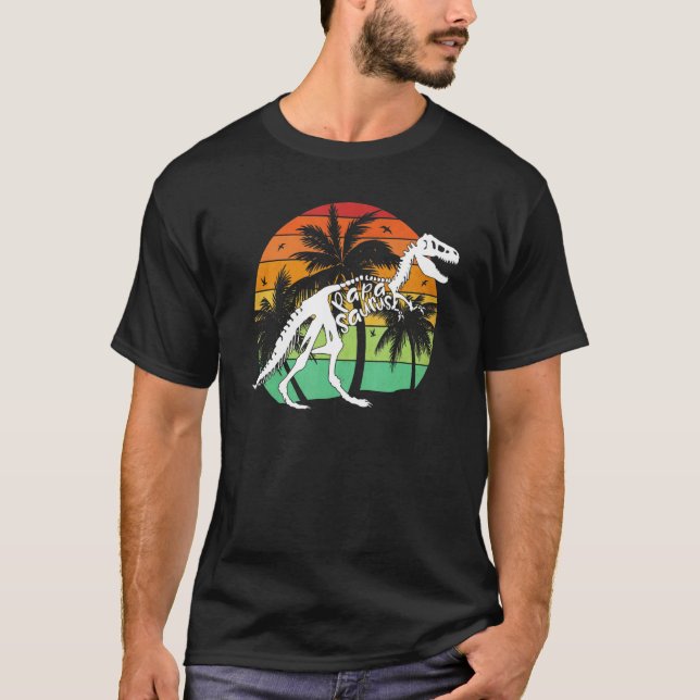 Papasaurus Rex Pappa Pappa Dinosaur Rex Pappa Saur T Shirt (Framsida)