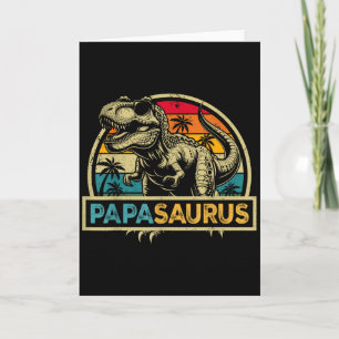 Papasaurus T Rex Dinosaur Papa Saurus Familj Match Kort