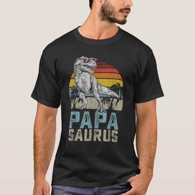 Papasaurus T Rex Dinosaur Pappa Saurus Family Matc Shirt (Framsida)