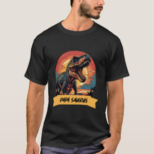 Papasaurus T Rex Dinosaur Pappa Saurus Grandpapa Shirt