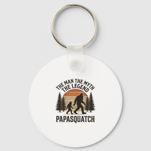 Papasquatch Vintage Bigfoot Pappa Tröja Design_1 Nyckelring
