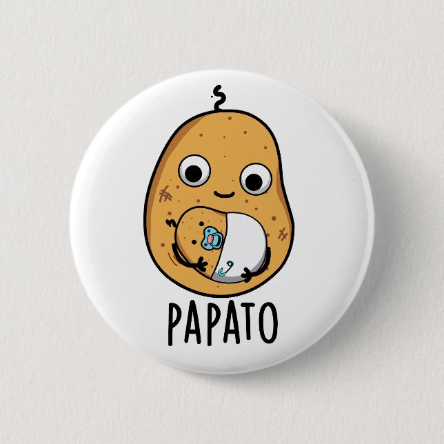 Papato Funny Potato Pun Knapp (Framsida)